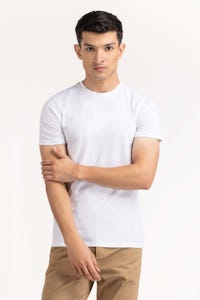 UAE -White Basic Tee TS-CNSJ23-198