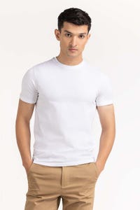 UAE -White Basic Tee TS-CNSJ23-198