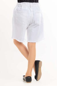 UAE -White Basic Toddler Girls Non-Denim Shorts TGNB-2210042-D