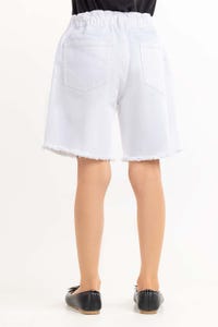 UAE -White Basic Toddler Girls Non-Denim Shorts TGNB-2210042-D