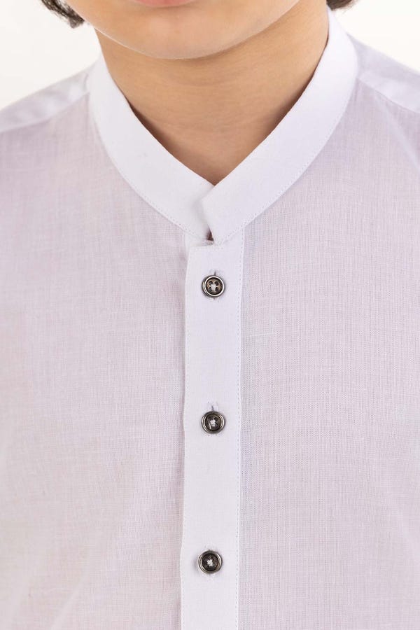 UAE -White Basuc Kurta KR-KPLN22-017