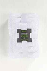 UAE -White Combed 6 Pcs Towel Set