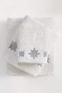 UAE -White Combed 3 Pcs Emb Towel Set