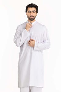 UAE -White Embroidered Kurta KR-EMB22-005