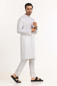 UAE -White Embroidered Kurta KR-EMB23-009