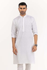 UAE -White Embroidered Kurta KR-EMB23-010