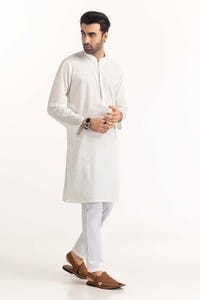 UAE -White Embroidered Kurta KR-EMB23-018
