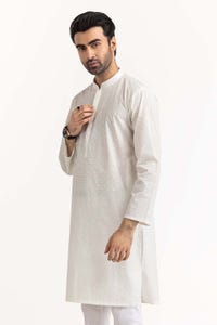 UAE -White Embroidered Kurta KR-EMB23-018
