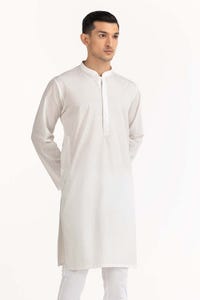 UAE -White Embroidered Kurta KR-EMB23-020