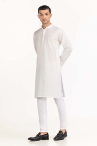 UAE -White Embroidered Kurta KR-EMB23-020