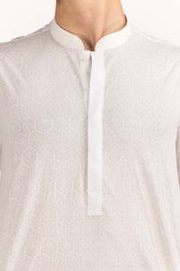 UAE -White Embroidered Kurta KR-EMB23-020