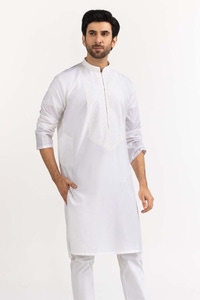 UAE -White Embroidered Kurta KR-EMB23-025