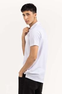 UAE -White Embroidered Polo PS-FPK23-188