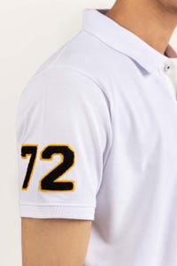 UAE -White Embroidered Polo PS-FPK23-188