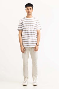 UAE -White Khaki Basic Tee TS-CNSJ23-063