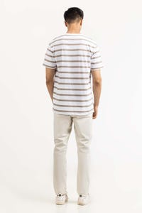 UAE -White Khaki Basic Tee TS-CNSJ23-063