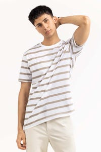 UAE -White Khaki Basic Tee TS-CNSJ23-063