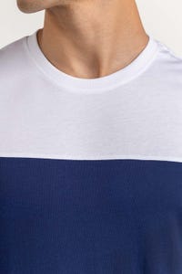UAE -White Navy Graphic Tee TS-CNSJ23-270