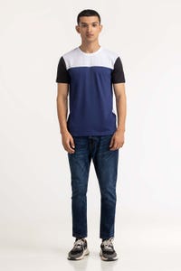 UAE -White Navy Graphic Tee TS-CNSJ23-270