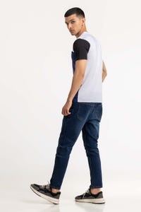 UAE -White Navy Graphic Tee TS-CNSJ23-270