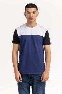 UAE -White Navy Graphic Tee TS-CNSJ23-270