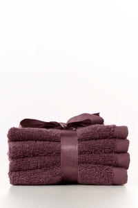 UAE -Wood Combed Face Towel Set 4pc