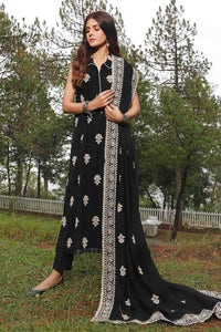 UAE -3PC Velvet Jacquard Unstitched Suit KVJ-32001