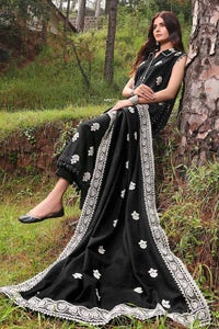 UAE -3PC Velvet Jacquard Unstitched Suit KVJ-32001