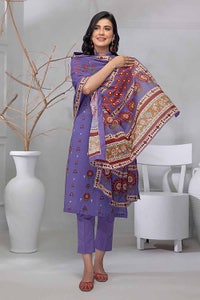 UAE -3PC Printed Lawn Unstitched Suit CL-32560