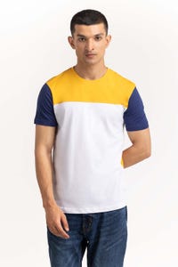 UAE -Yellow White Graphic Tee TS-CNSJ23-271