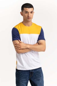 UAE -Yellow White Graphic Tee TS-CNSJ23-271