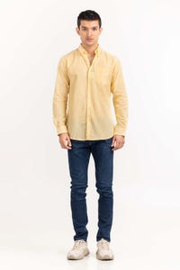 UAE -Yellow White Yarn Dyed Casual Shirt CS-YD22-015