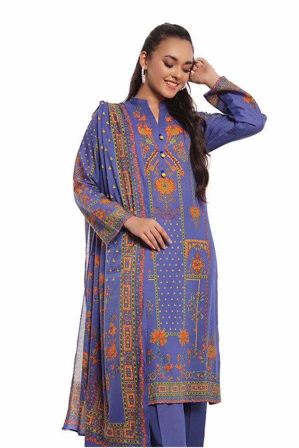 UAE -3 Piece Unstitched Printed Lawn Suit CLP-42137