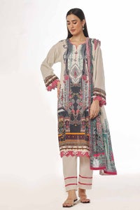 UAE -3 Piece Unstitched Printed Lawn Suit CLP-42133