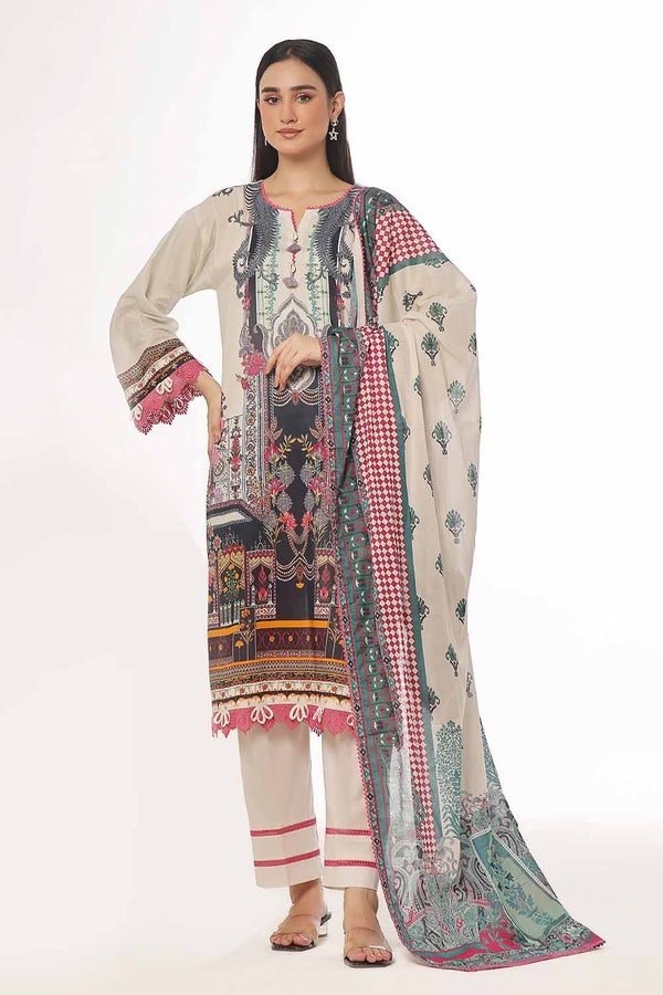 UAE -3 Piece Unstitched Printed Lawn Suit CLP-42133