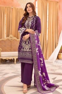 UAE -3PC Embroidered Khaddar Unstitched Suit K-32040