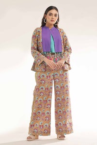 UAE -Unstitched Gold Printed Lawn Shirt SL-42037 A