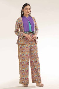 UAE -Unstitched Gold Printed Lawn Shirt SL-42037 A