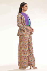 UAE -Unstitched Gold Printed Lawn Shirt SL-42037 A