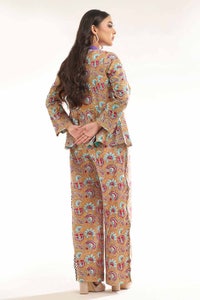 UAE -Unstitched Gold Printed Lawn Shirt SL-42037 A