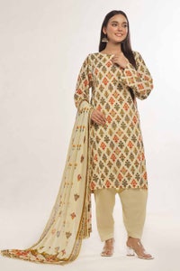 UAE -3 Piece Unstitched Printed Lawn Suit CLP-42142