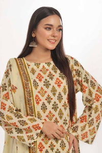 UAE -3 Piece Unstitched Printed Lawn Suit CLP-42142