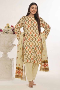 UAE -3 Piece Unstitched Printed Lawn Suit CLP-42142