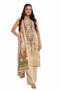 UAE -3 Piece Unstitched Printed Lawn Suit CLP-42141