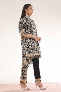 UAE -Unstitched Gold Printed Lawn Shirt SL-42036 A
