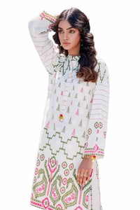 UAE -2PC Unstitched Jacquard Printed Suit with Lawn Trouser JT-42011